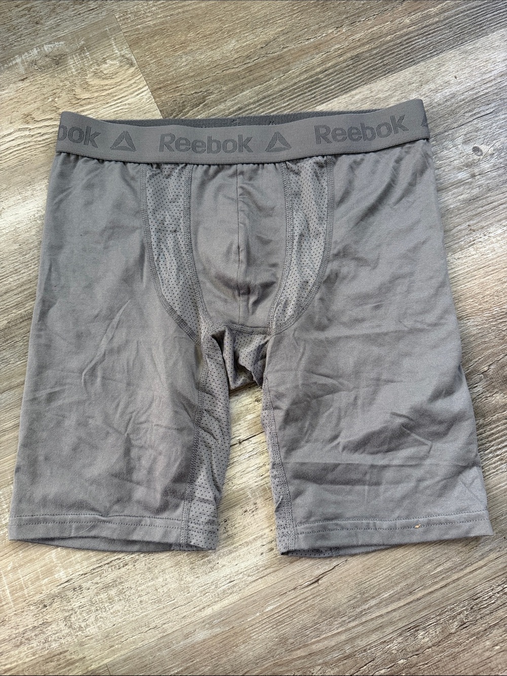 Reebok | Men's Charcoal Gray Performance Boxer Briefs with Logo Waistband